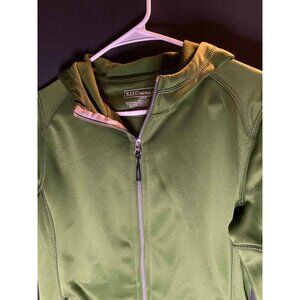 5.11 Tactical Horizon Full Zip Hoodie Womens L Green Performance Sweater